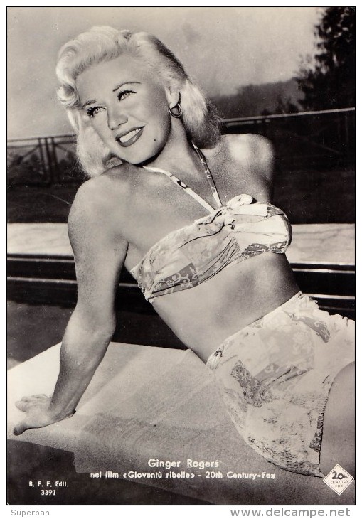 ACTRICE - SEXY / PIN-UP : GINGER ROGERS - CARTE POSTALE ´VRAIE PHOTO´ / REAL PHOTO POSTCARD - ANÉE / YEAR ~ 1950 (q-840) - Acteurs