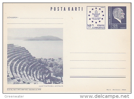 Turkey 1989 Istanbul 1989 Postcard Kas Tiyatrosu - Antalya Unused (18255) - Interi Postali