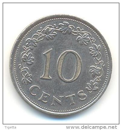 MALTA 10 CENT 1972 - Malte