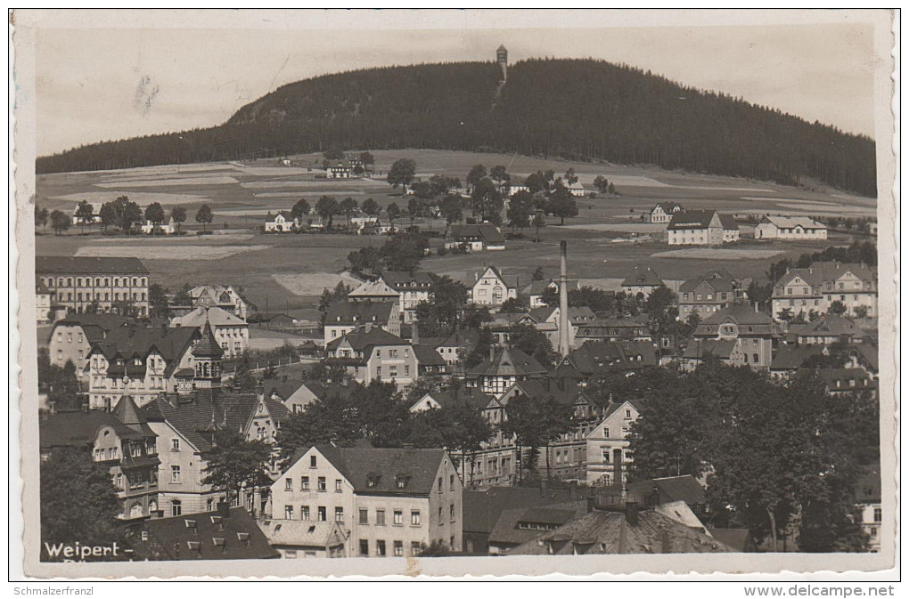 AK Weipert Vejprty Erzgebirge Bärenstein Turm Geschäfte Fabrik Schule ? A Oberwiesenthal Cranzahl Pressnitz Gottesgab - Sudeten