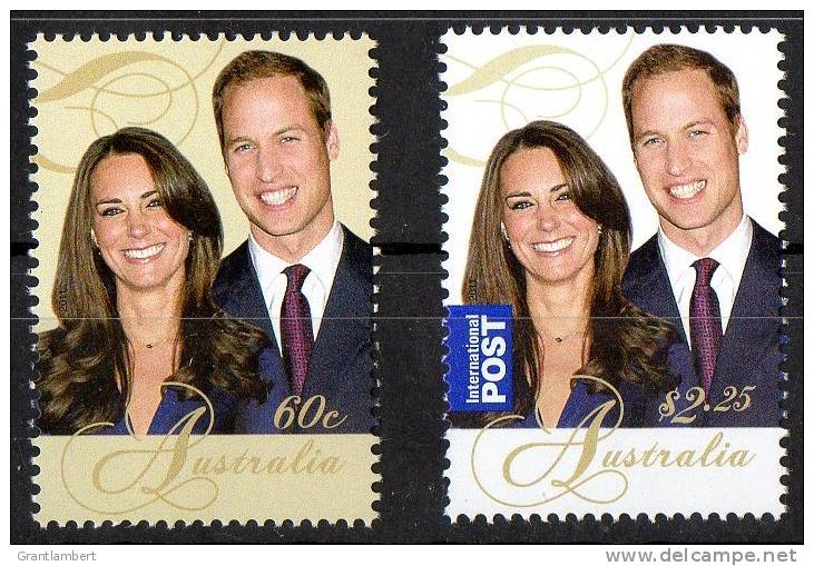 Australia 2011 Royal Wedding Set Of 2 MNH - Ungebraucht