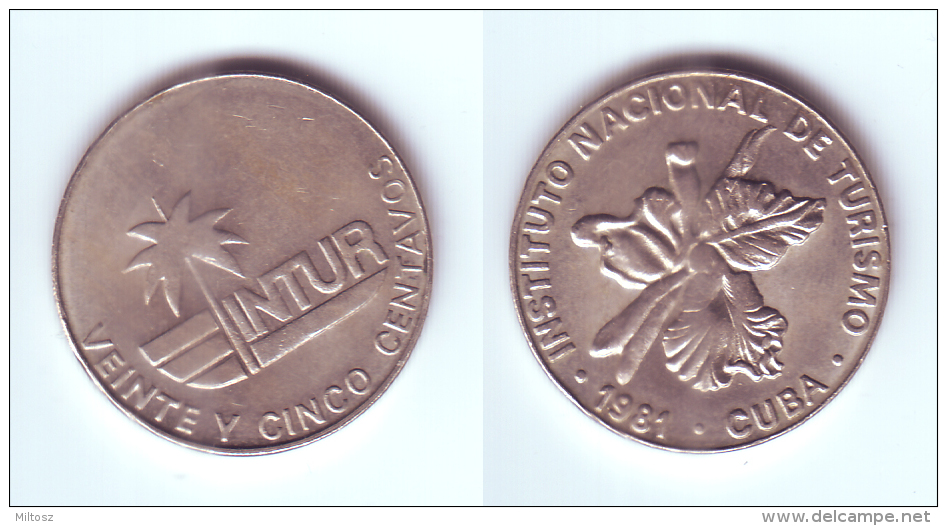 Cuba 25 Centavos 1981 Visitor´s Coinage - Cuba