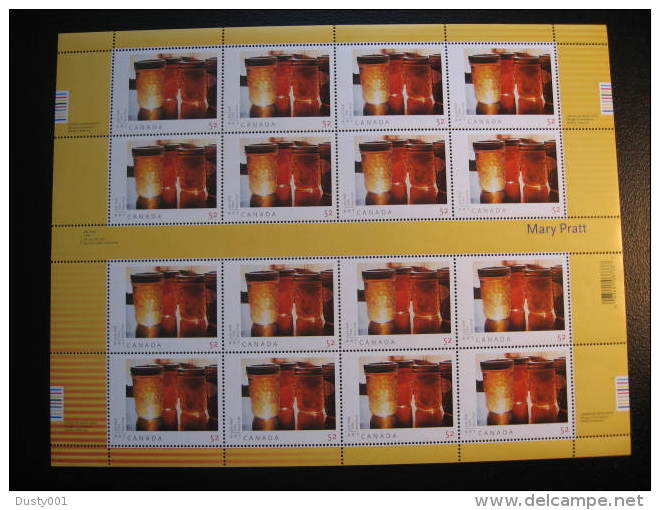 F07-10  SC#  2211  Feuille De 16, Art Du Cnada Mary Pratt Art Canada; Sheet Of 16;  2007 - Fogli Completi