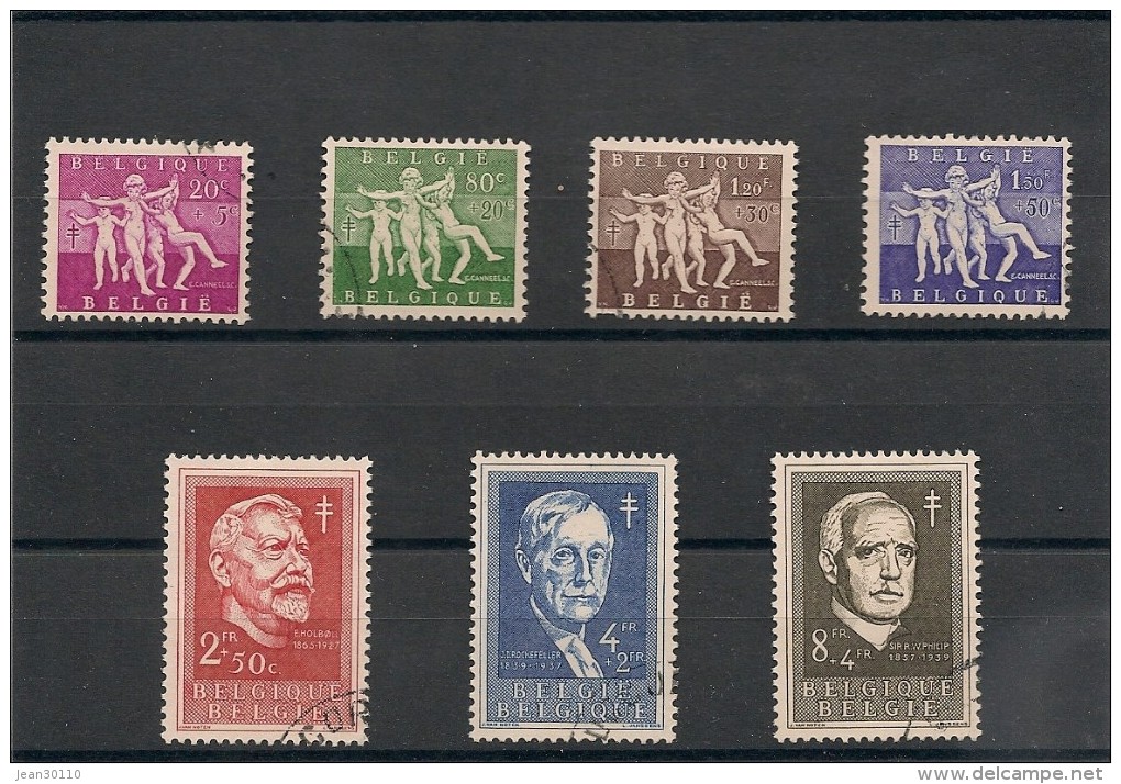 BELGIQUE Année 1955 N°Y/T : -979/985 Oblitérés Côte: 40,00 € - Gebraucht