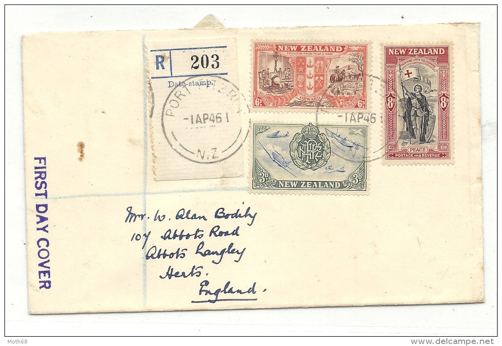 1946 FDC R-Brief Nach England - Lettres & Documents