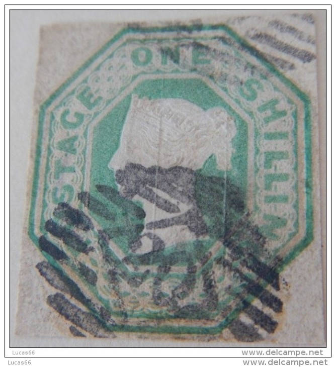 GB QV 1/- Green SG54 - SG56 Embossed CV=£1000 One Shilling 1847-54 V.Good Used - Used Stamps