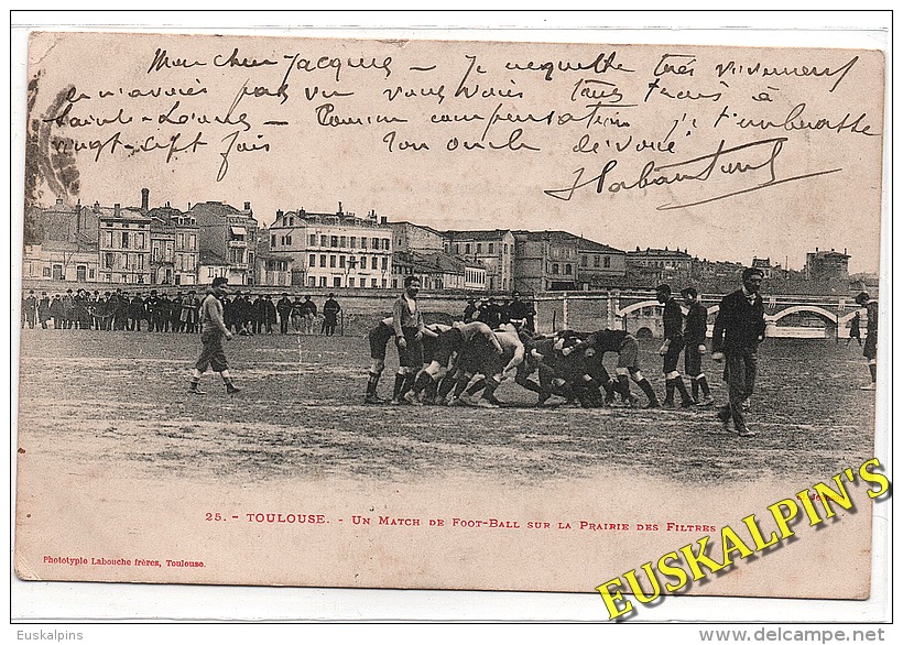CPA TOULOUSE, La Prairie Des Filtres, Match De Rugby, Stade Toulousain, 1903, Photo LABOUCHE - Toulouse