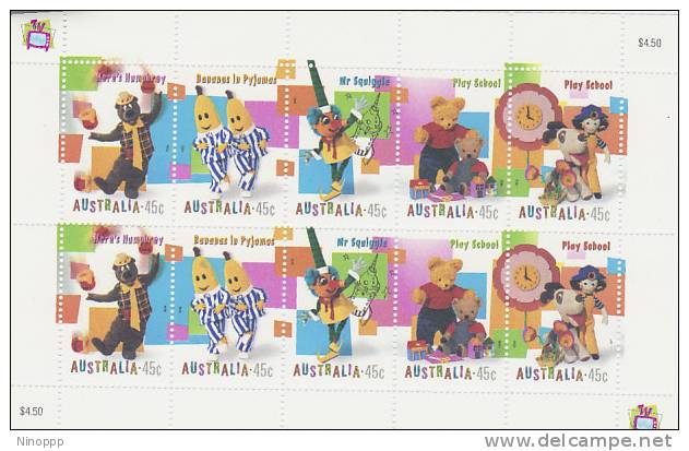 Australia 1999 Children´s TV Sheetlet MNH - Hojas, Bloques & Múltiples