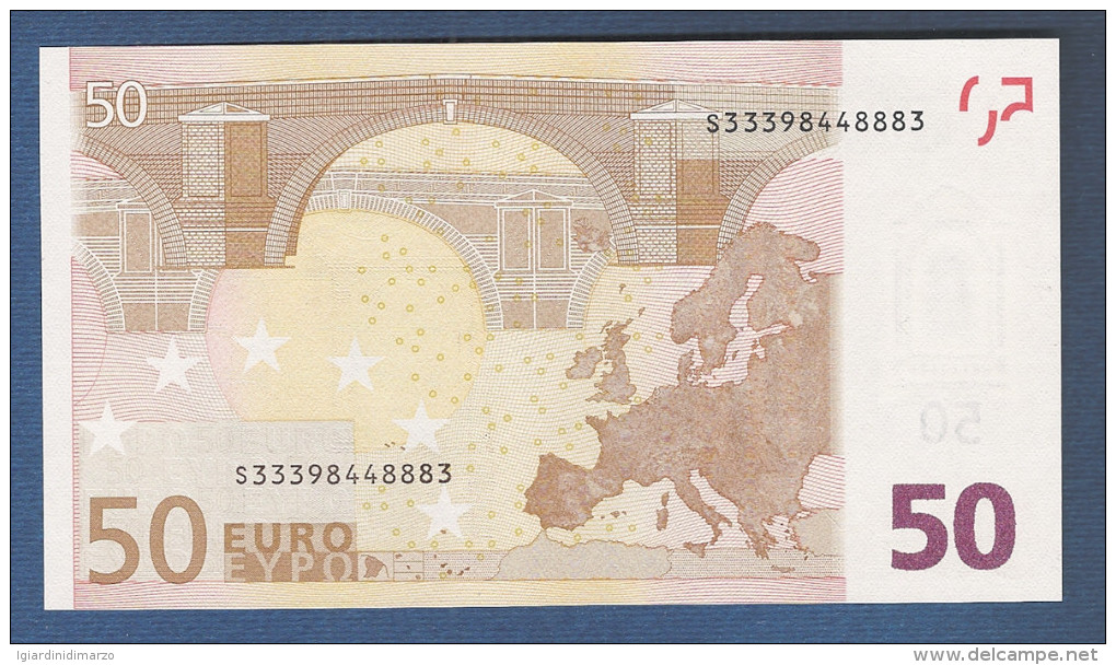 EURO - ITALIA - 2002 - BANCONOTA DA 50 EURO TRICHET SERIE S (J053H1) - NON CIRCOLATA (FDS-UNC) - IN OTTIME CONDIZIONI. - 50 Euro