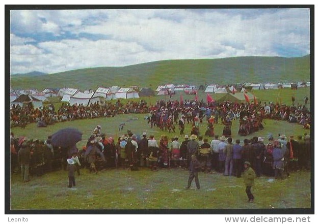 TIBET Festival Celebrations Card Used In Hong Kong 2014 - Tíbet