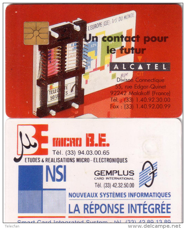 FRANCE CARTE A PUCE CHIP CARD ALCATEL GEMPLUS MICRO B.E. ANCIENNE ET RARE - Cartes De Salon Et Démonstration