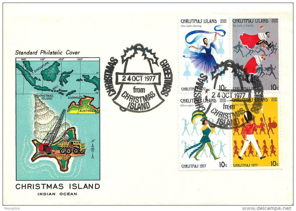Christmas Island  1977  Christmas Issue  Unaddressed FDC - Christmas Island