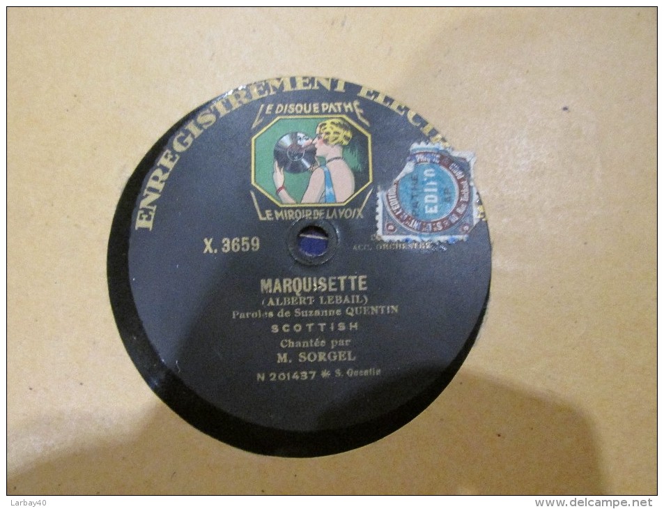 78 Tours - Les CLOCHES De NOEL - Marquisette Par SORGEL Parole Suzanne QUENTIN Musique Albert LEBAIL - 78 Rpm - Schellackplatten