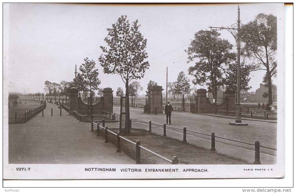 NOTTS - NOTTINGHAM - VICTORIA EMBANKMENT APPROACH 1908 RP Nt196 - Nottingham