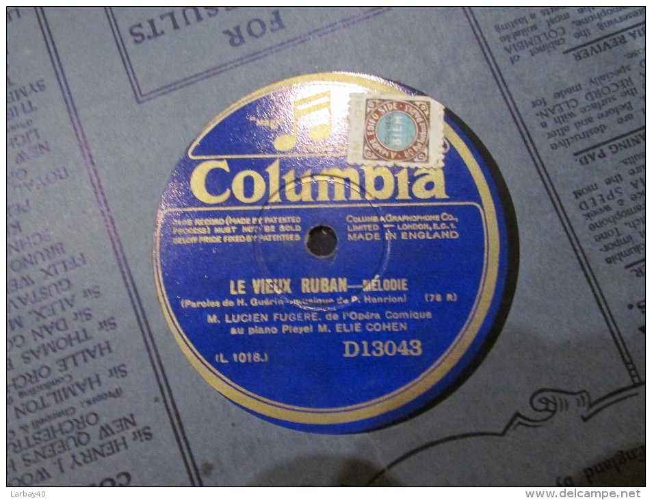 78 Tours  Les Vieilles De Chez Nous - Le Vieux Ruban  - L Fugere - 78 Rpm - Schellackplatten