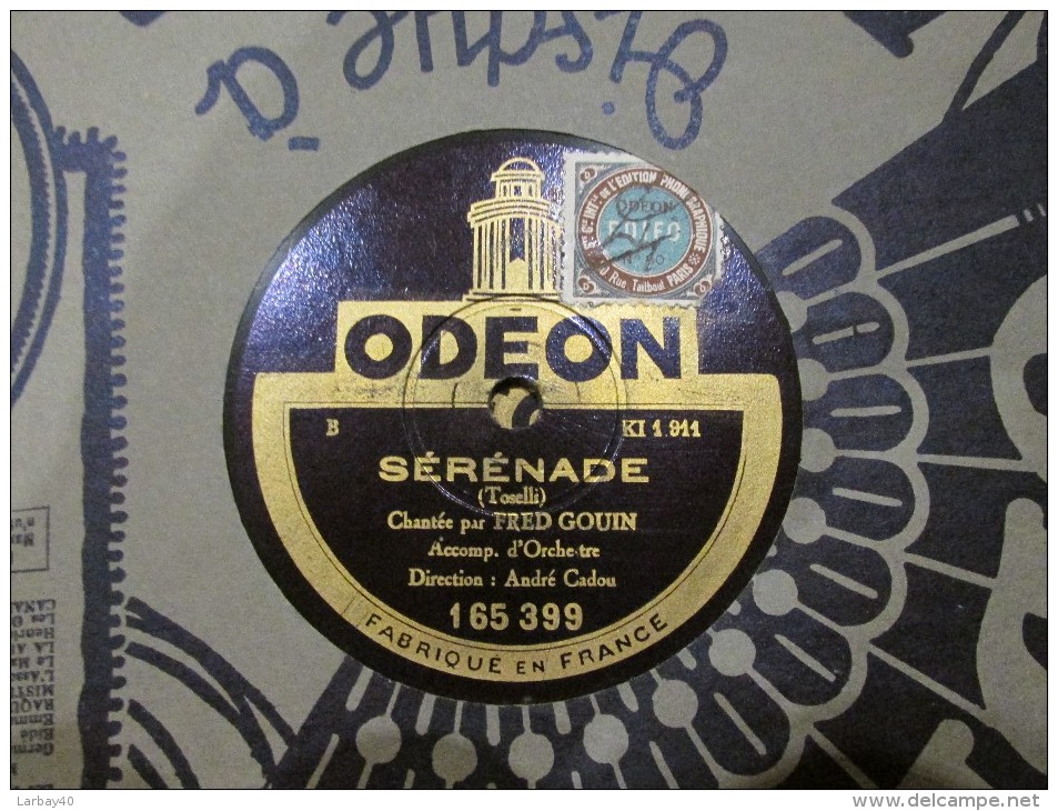 78 Tours  ODEON 165.399 -  - FRED GOIN - LES MILLIONS D'ARLEQUIN - SERENADE - 78 Rpm - Schellackplatten