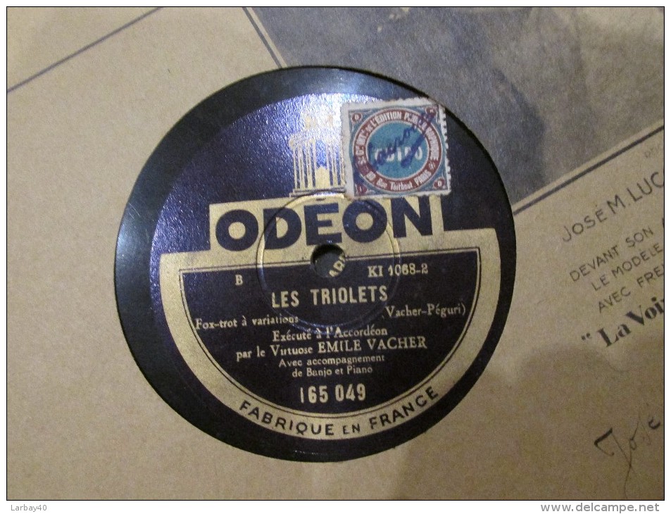 78 Tours REINE DE MUSETTE / LES TRIOLETS - Emile  Vacher - 78 T - Grammofoonplaten
