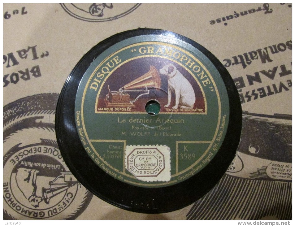 78 Tours Le Dernier Arlequin - Noel Des Pauvres - Wolff  De L Eldorado - 78 Rpm - Schellackplatten