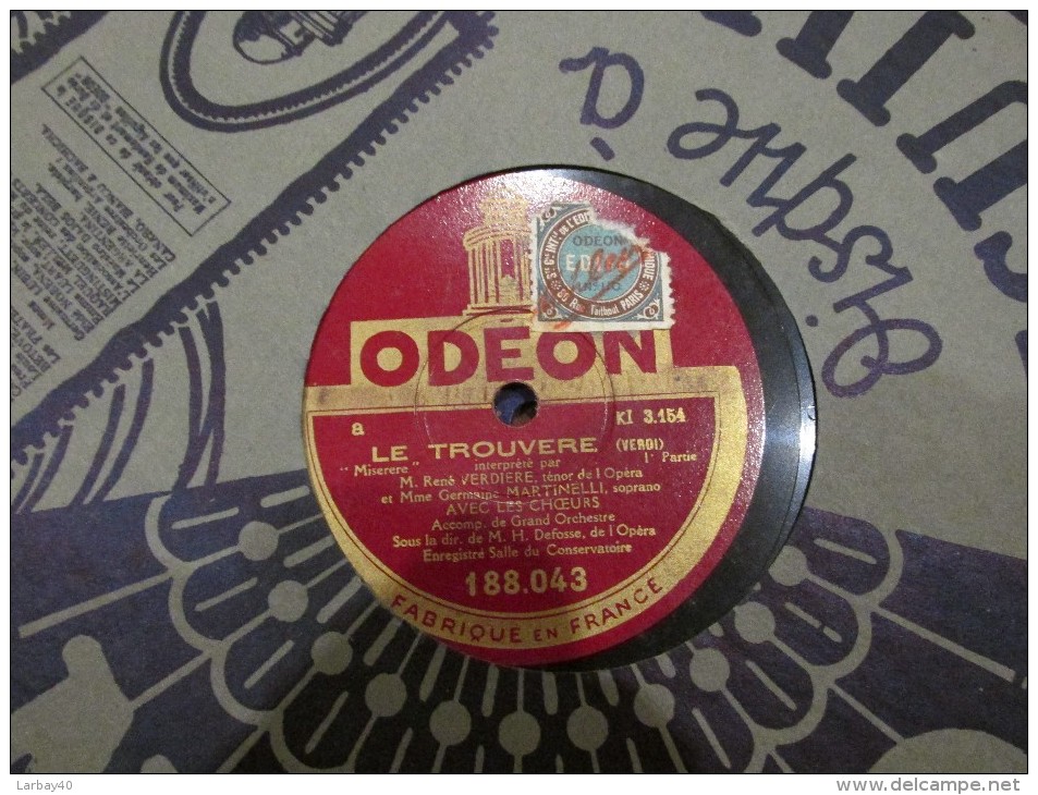 78 Tours Le Trouvere Verdi - 78 Rpm - Schellackplatten