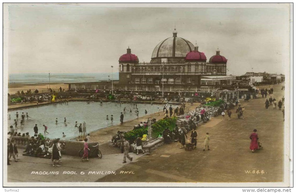 CLWYD - RHYL - PADDLING POOL AND PAVILION RP Clw100 - Flintshire