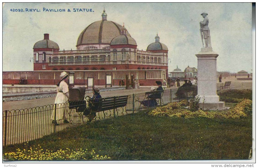 CLWYD - RHYL - PAVILION AND STATUE Clw116 - Flintshire