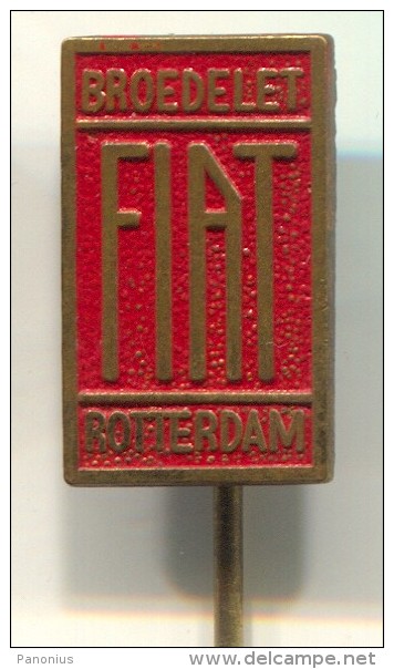 FIAT Broedelet Rotterdam, Netherlands - Car, Auto, Old Pin, Badge - Fiat