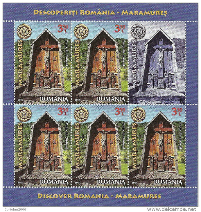 Romania 2014 / Discover Romania - Maramures / Set 4 MS With Labels - Neufs