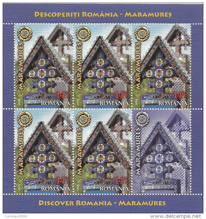 Romania 2014 / Discover Romania - Maramures / Set 4 MS With Labels - Nuovi