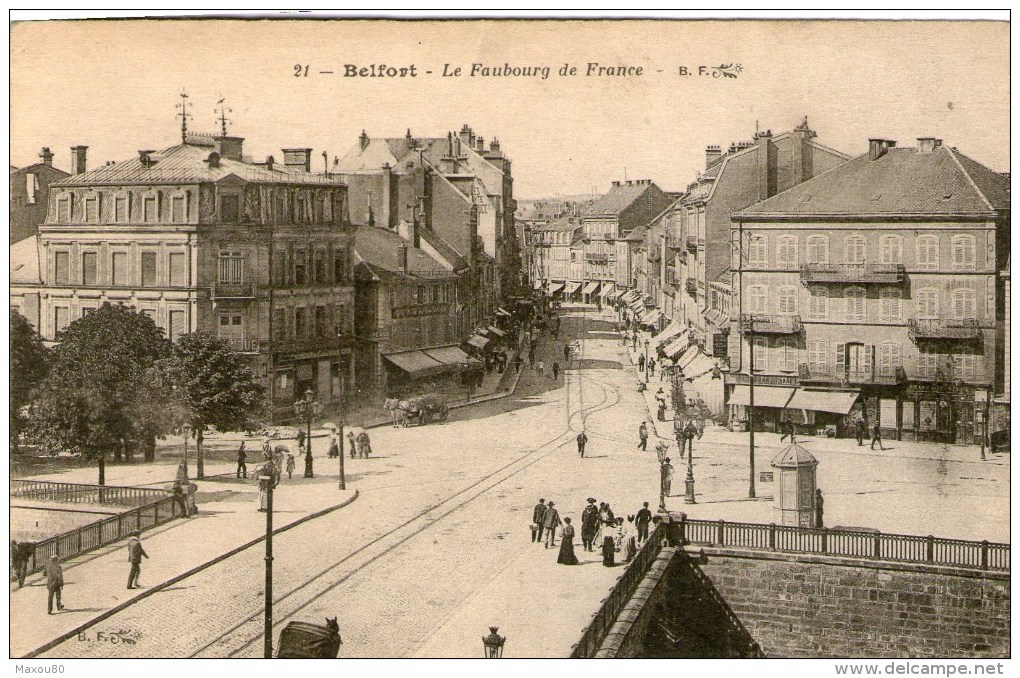 BELFORT - Le Faubourg De France - 1921  - - Belfort - Ville