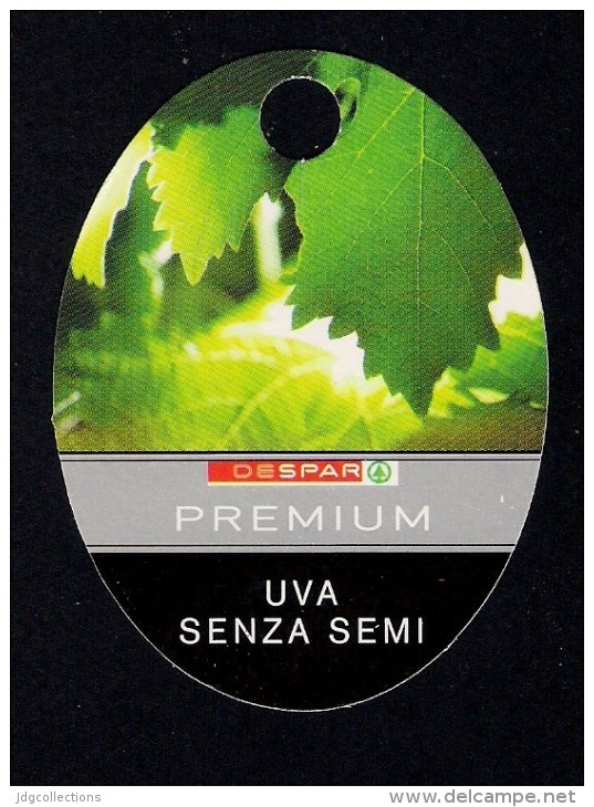 # EXTRA FRUTTA SEEDLESS TABLE GRAPE Italy Fruit Tag Balise Etiqueta Anhänger Cartellino Uva Raisin Uvas Traube - Fruits & Vegetables