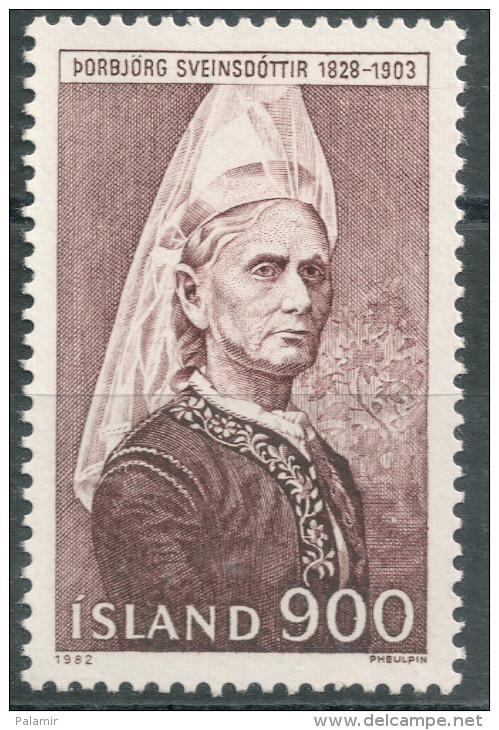 Iceland 1982  - Borbjorg Sveinsdottir  Univ. Founder -  900a  - MNH - Scott #563 - Unused Stamps