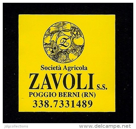 # ZAVOLI POGGIO BERNI Italy Tag Balise Etiqueta Anhänger Cartellino Vegetables Gemüse Legumes Verduras - Fruits & Vegetables