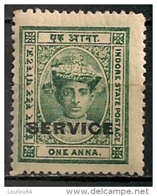 Timbres - Asie - Inde - Etats Princiers De L´Inde - Holkar - Service - 1 Anna - - Holkar