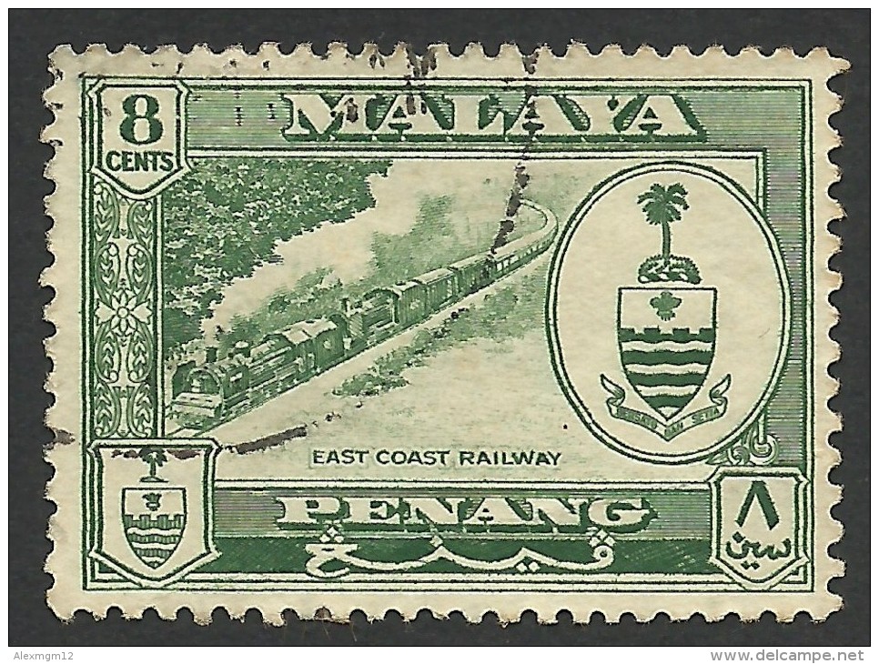 Malaya, Penang, 8 C. 1960, Scott # 60, Used. - Penang