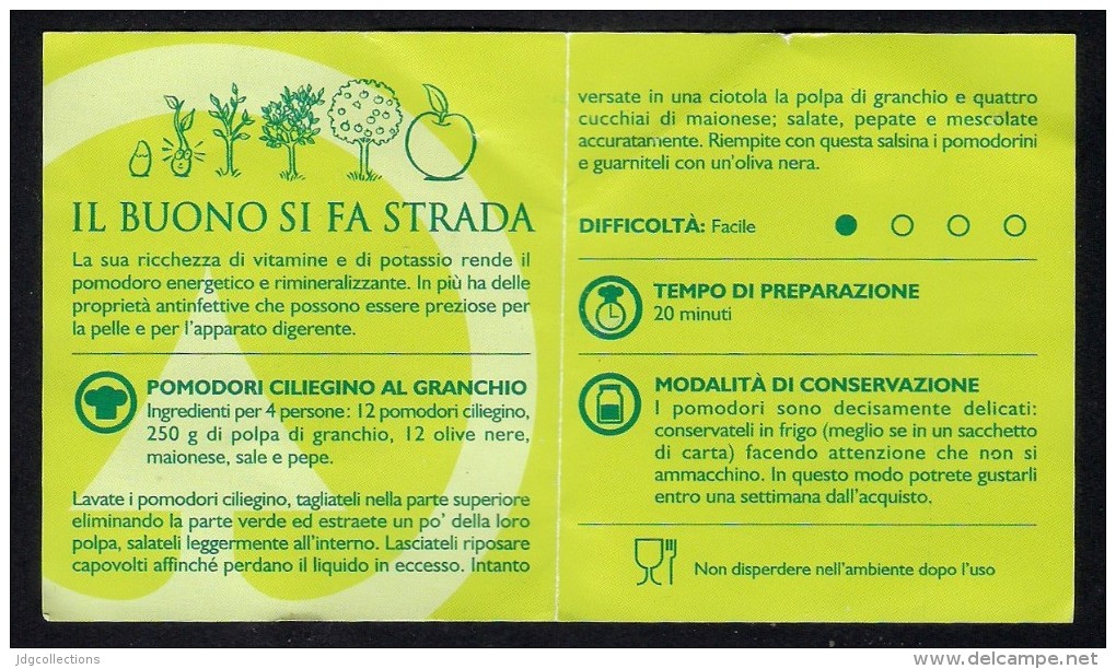 # POMODORO DESPAR Italy Tomato Tag Balise Etiqueta Anhänger Cartellino Vegetables Gemüse Legumes Tomate Verduras - Fruits & Vegetables