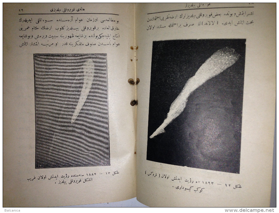 OTTOMAN BOOK ASTRONOMY HALLEY'S COMET 1910 VISITING Comete Halley  Star-Planetary-Solar System 1910 Space - Old Books