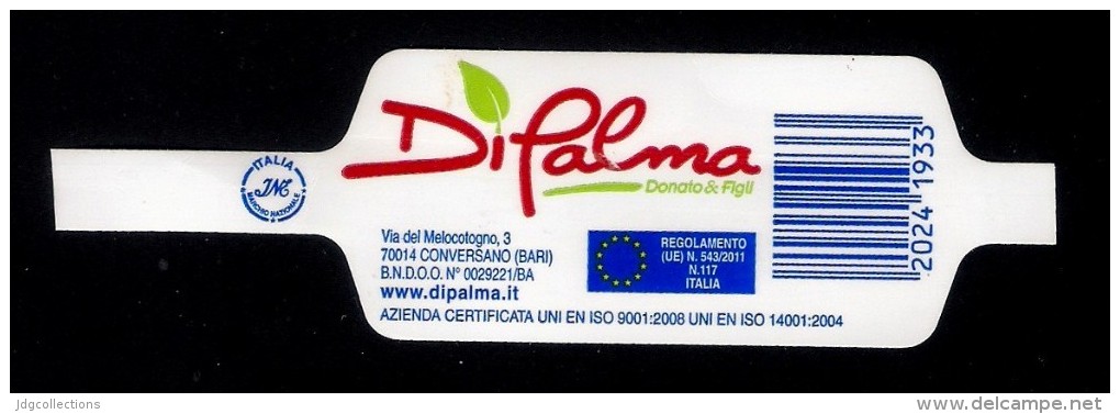 # UVA DI PALMA Italy Grapes Tag Balise Etiqueta Anhänger Cartellino Fruits Raisins Trauben Frutas - Fruits & Vegetables