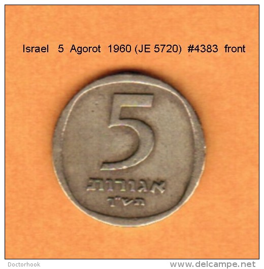 ISRAEL   5  AGOROT  1960 (JE 5720)  (KM # 25) - Israel