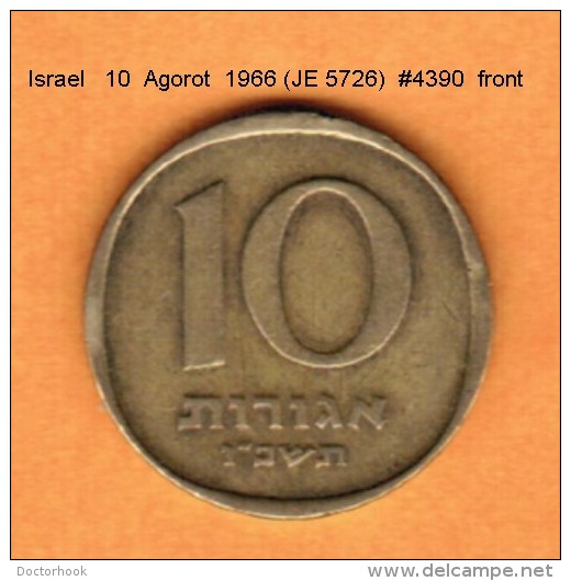 ISRAEL   10  AGOROT  1966 (JE 5726)  (KM # 26) - Israel