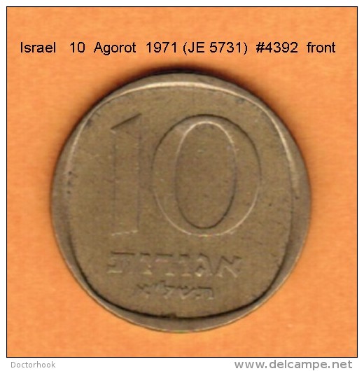 ISRAEL   10  AGOROT  1971 (JE 5731)  (KM # 26) - Israel