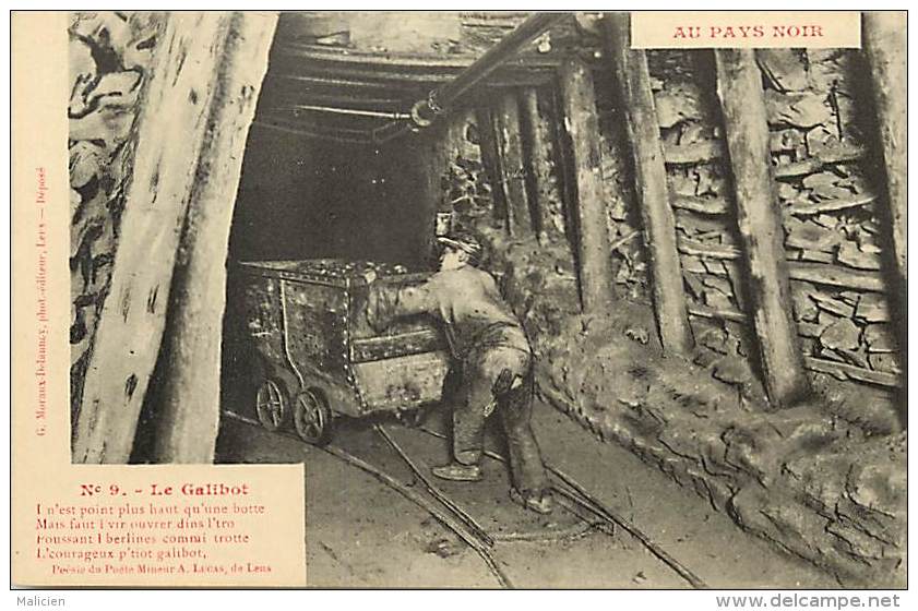 Pas De Calais  -ref-A 536 -  Mines - Mineurs - Au Pays Noir - N°9 - Le Galibot - Carte Bon Etat - - Mines