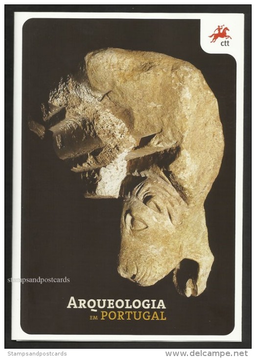 Portugal Archéologie Sites Préhistoriques Et Romaines 2011 Brochure + Timbres Archaeology Prehistoric And Roman Sites - Archéologie