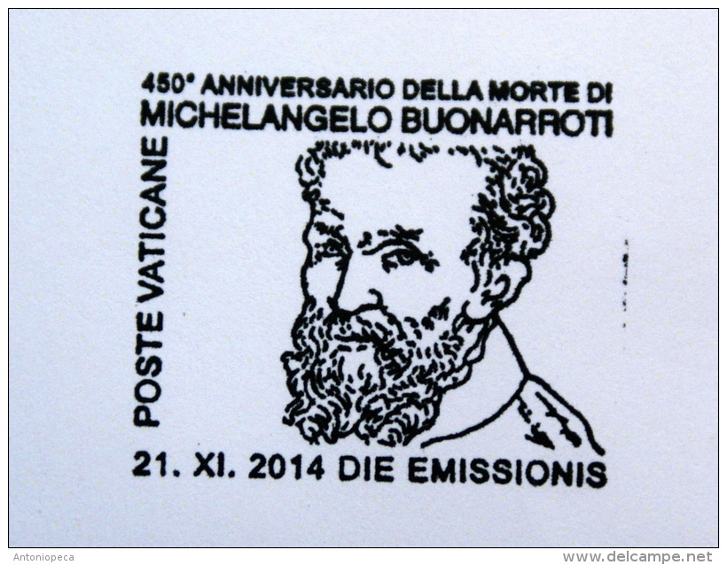 VATICANO 2014 - TWO  FDC  450TH ANNIVERSARY DEATH MICHELANGELO - Neufs