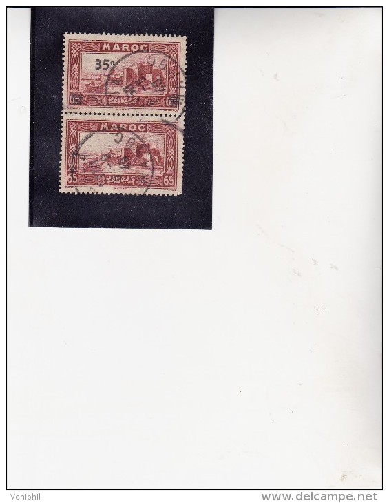 MAROC -PAIRE N° 161 AVEC UN TIMBRE SANS SURCHARGE  OBLITERE - ANNEE 1939-40 - Usados