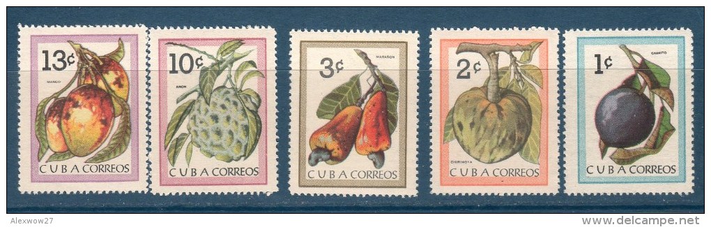 Cuba 1963 --  Frutta -- SCOTT N° 801/805 **MNH - Neufs