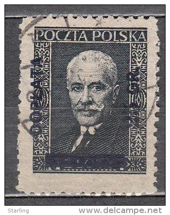 Poland 1934 Mi# 83 U I Variety 19 Stripes Postage Due Used 7.75 - Segnatasse