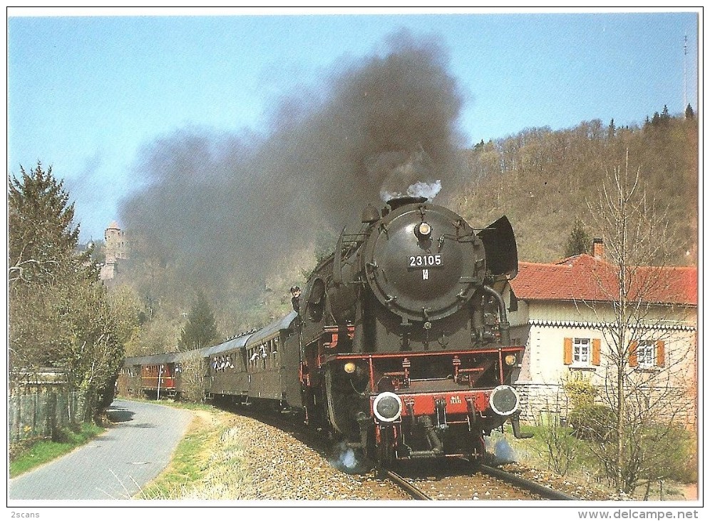 TRAIN Allemagne - EISENBAHN Deutschland - WERTHEIM-AM-MAIN - Dampf Personenzuglokomotive 23 105 - Trains