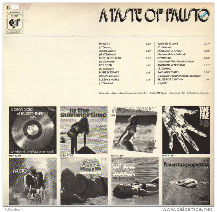 * LP *  FAUSTO PAPETTI - A TASTE OF FAUSTO - Instrumental
