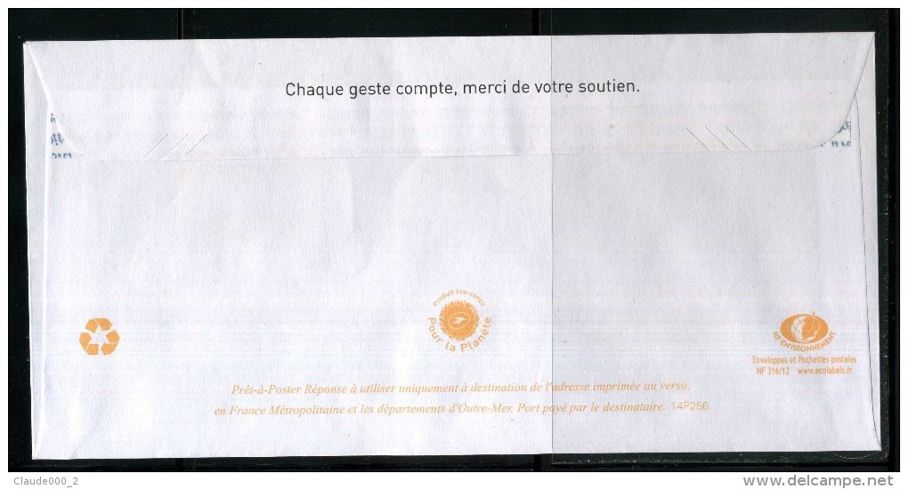 PAP Ciappa " INSTITUT CURIE " Port Payé Par 14P256 NEUF ** - Prêts-à-poster: Réponse /Ciappa-Kavena