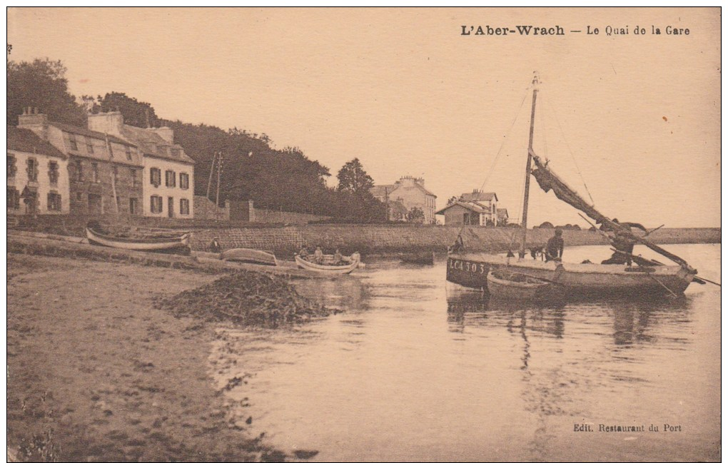 24M - 29 - L'Aber-Wrach - Finistère - Le Quai De La Gare - Edit Restaurant Du Port - A. Thiriat - Autres & Non Classés